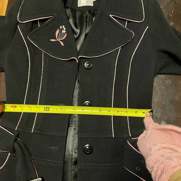 Black Embroidered Long Coat - Picture 7 of 7